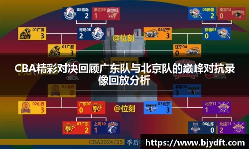 CBA精彩对决回顾广东队与北京队的巅峰对抗录像回放分析